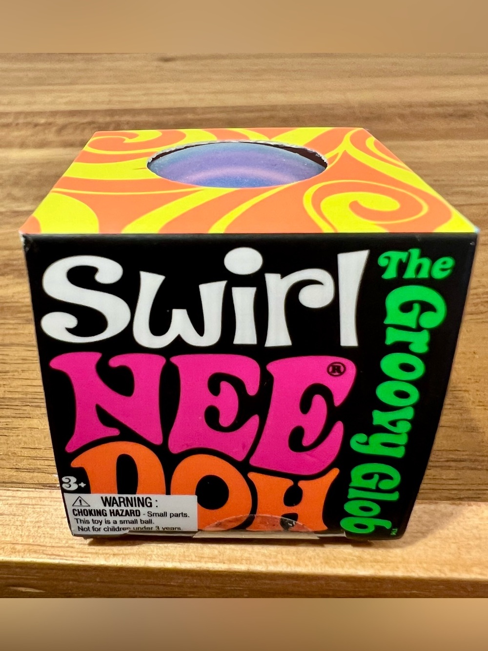 🌟Teenie Tiny NeeDoh Groovy Glob Swirl Squishy Ball-Pink, Blue, White Swirl 🩷🩵🤍